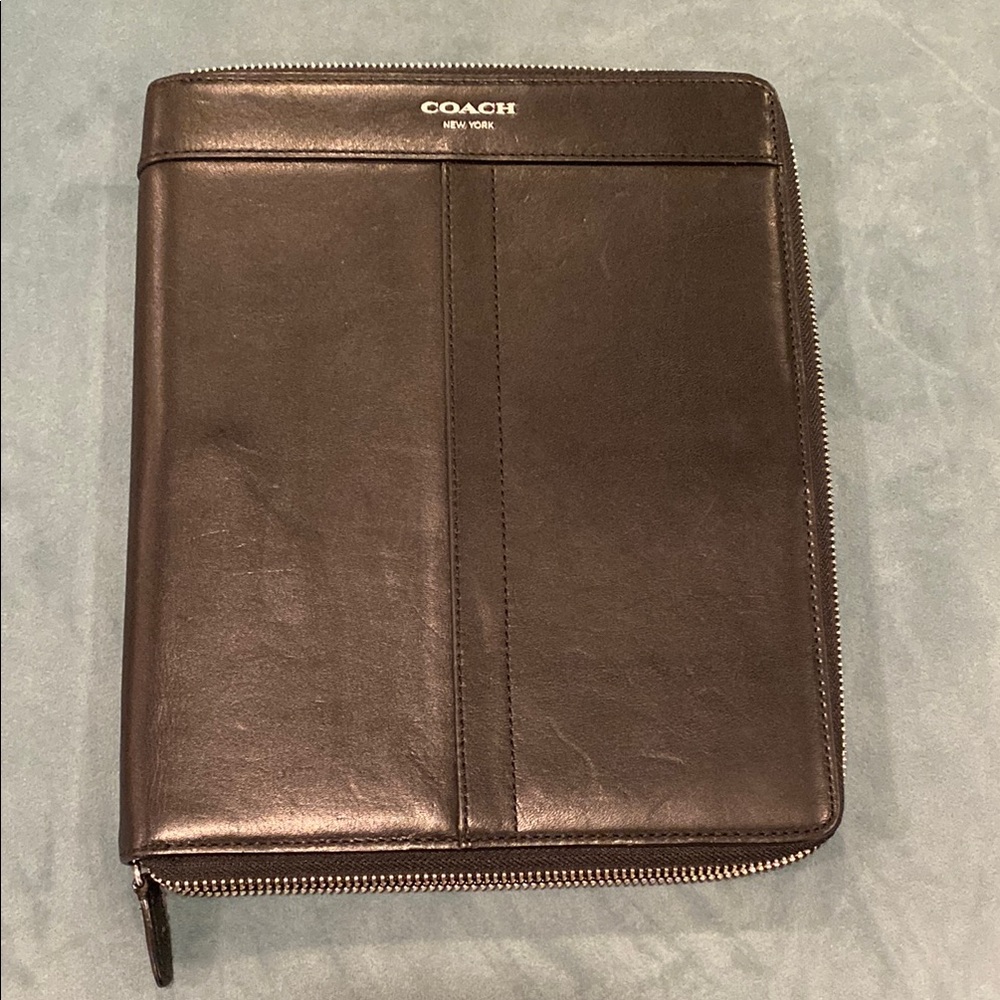 Coach Black Leather Tablet Case